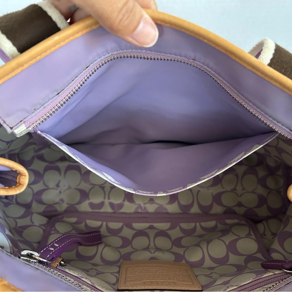 Vintage Purple Coach Women's Tote Bag - Picture 6 of 8